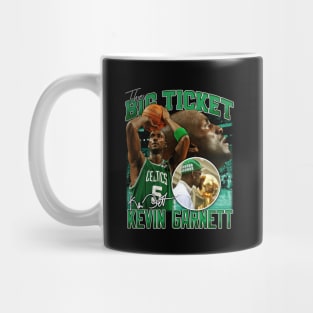 Kevin Garnett The Big Ticket Basketball Signature Vintage Retro 80s 90s Bootleg Rap Style Mug